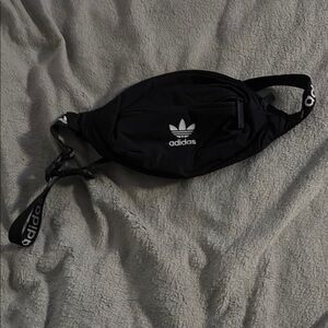 Adidas Black Belt Bag Sleek Design Adjustable Strap